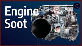 How does soot formation occur in Diesel engines? What are the effects on the engine oil?