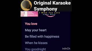 I Wish You Love karaoke - Victor Wood