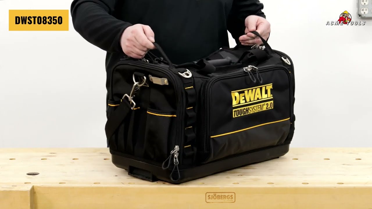 DEWALT ToughSystem 2.0 Compact Tool Bag with Carry Handles & Shoulder Strap