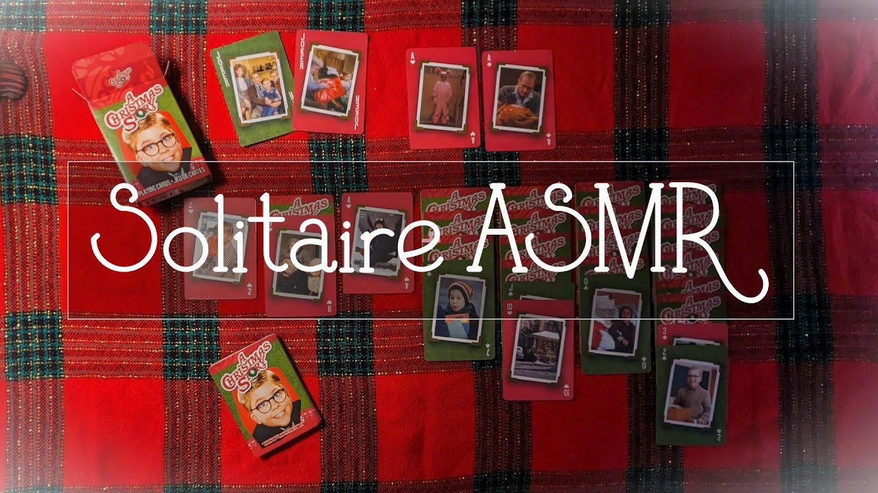Playing Solitaire ASMR | "A Christmas Story" Themed Playing Cards
