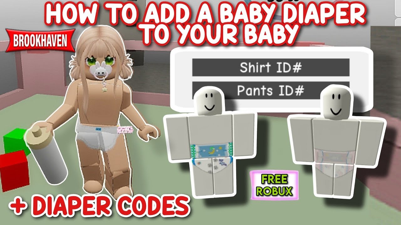 Muốn thay đổi cho nhân vật của mình trông trẻ trung hơn? Hãy tìm hiểu Brookhaven Baby Diaper Roblox Avatar ID Codes để cập nhật dòng vải nhiều màu sắc và chất liệu tốt nhất cho nhân vật của mình. Bạn sẽ có thêm sự lựa chọn để thể hiện phong cách và sở thích của mình trong game.