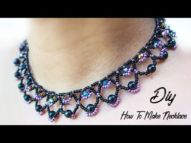 How To Make Necklace At Home | jewelry Making | Black Pearl