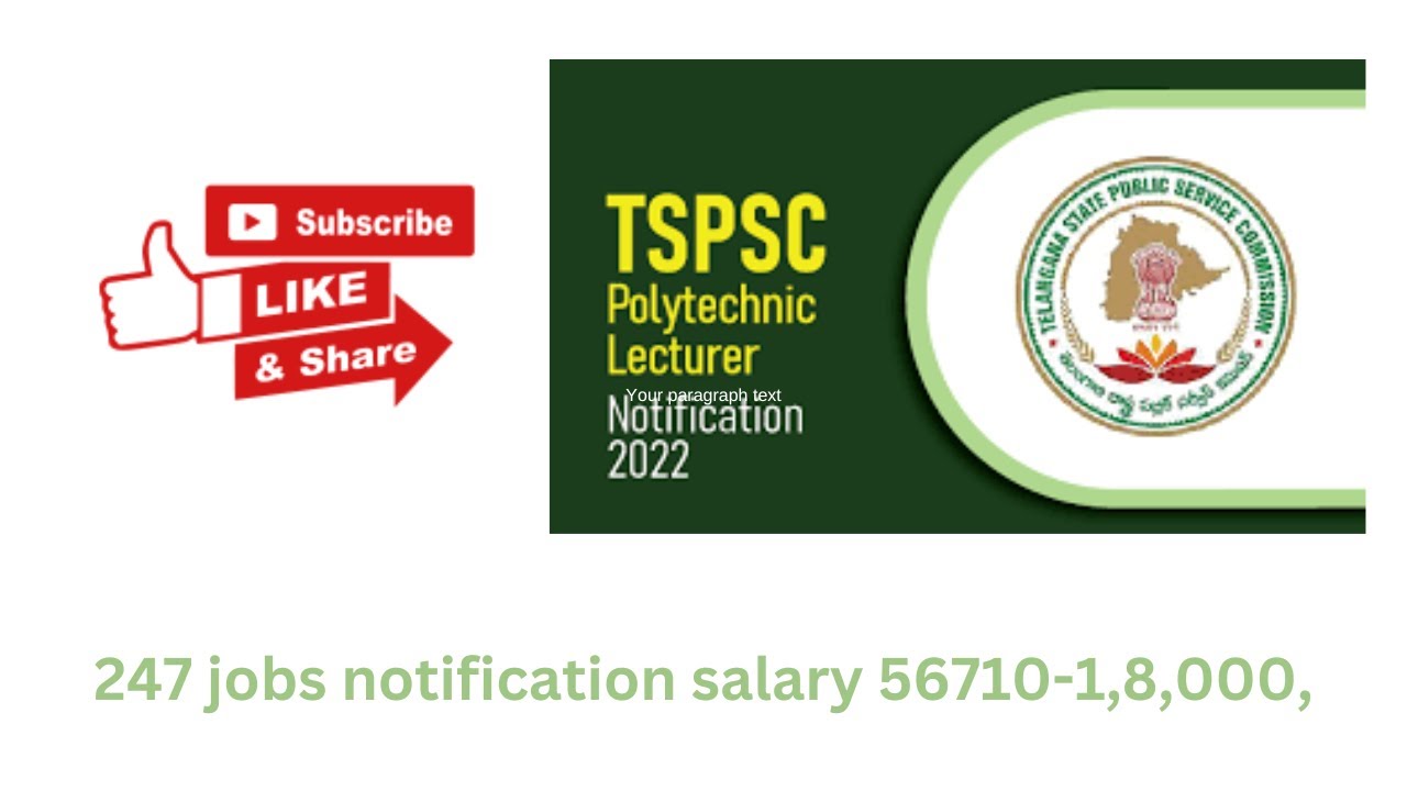 TSPSC Polytechnic Lecturer Notification 2022 247 Jobs Out YouTube tspsc-polytechnic-lecturer-notification-2022-247-jobs-out-youtube