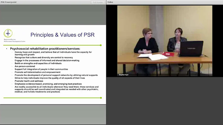 Psychosocial Rehabilitation with Loretta Whitehorne and Cathy Stevens