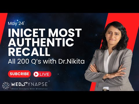 All 200Q authentic recall -INICET MAY 24 complete recall |All 19 subjects|  Dr. Nikita Nanwani