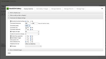 NextGEN Gallery 2.0 Attach To Post Custom Gallery Settings