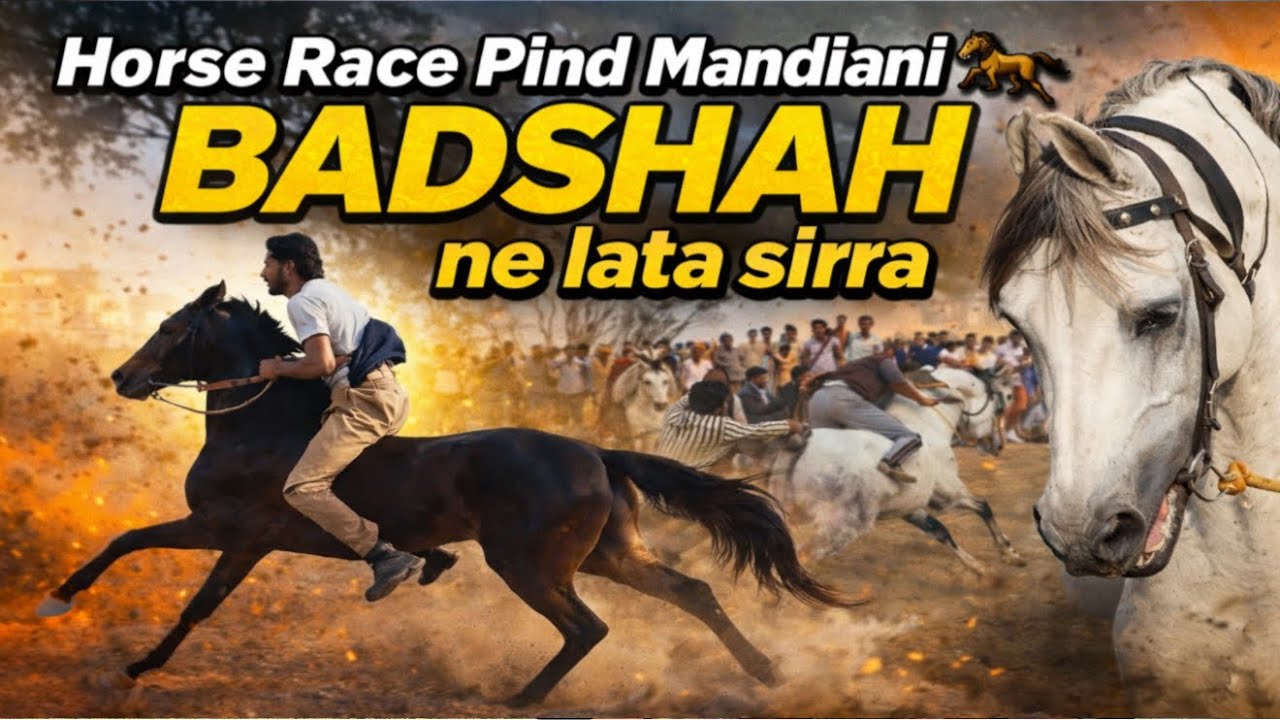 Aj BADSHAH leke ponche Pind Mandiani🐎//2nd No. Te agya⛳️