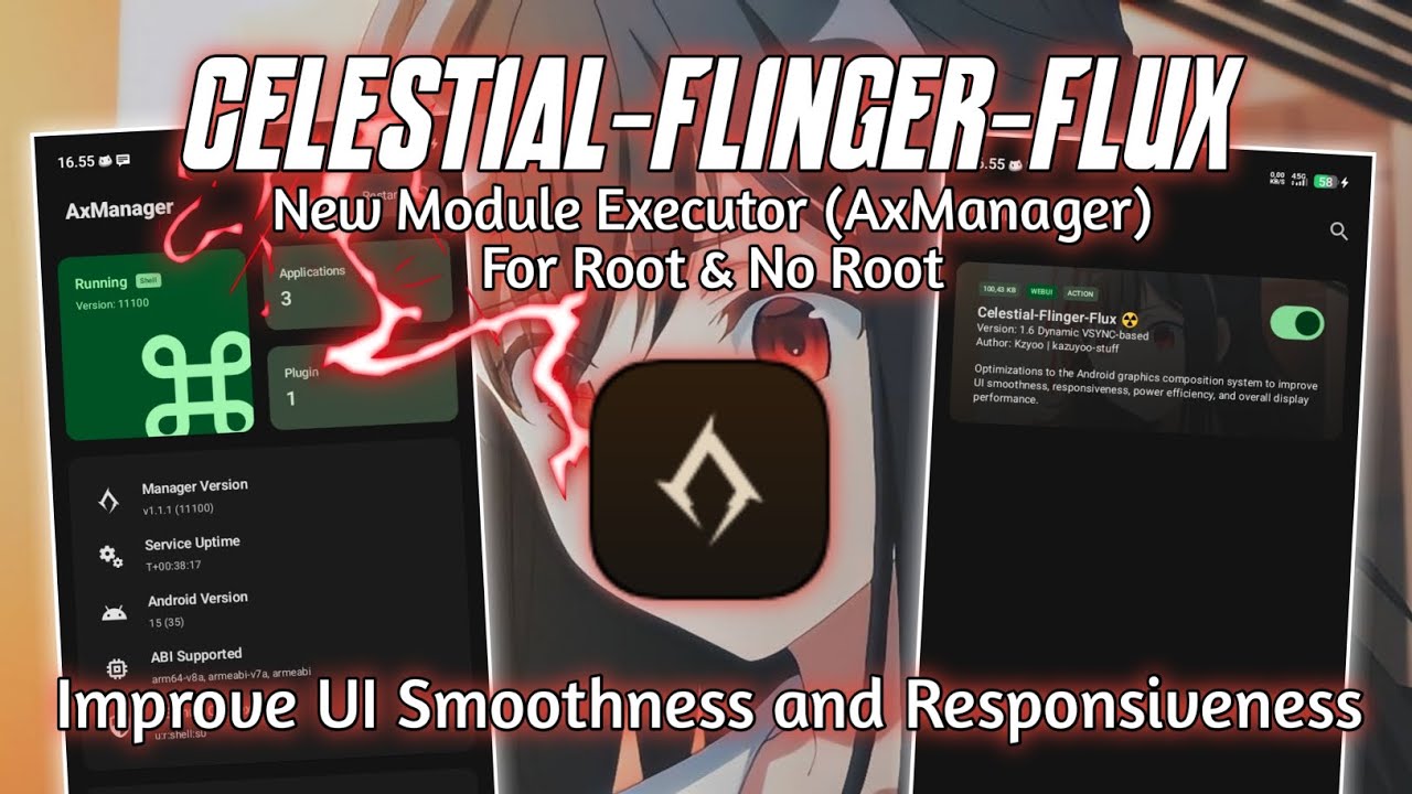 New Update...!!!⚡Module Celestial-Flinger-Flux and New Module Executor (AxManager)🔥| No Root & Root