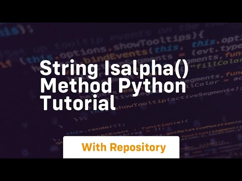 String isalpha method