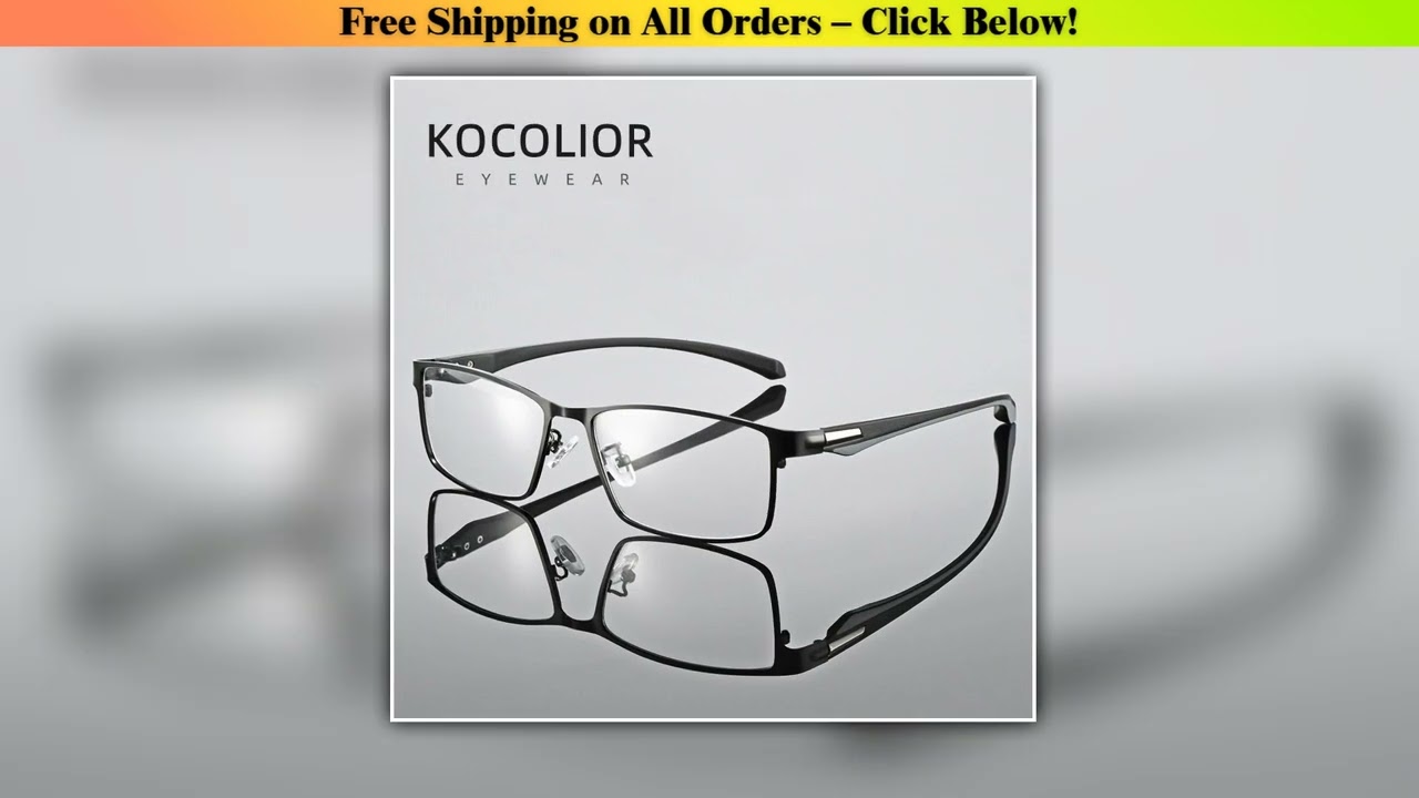 KOCOLIOR Anti Blue Light Men Reading Glasses Titanium Alloy Metal Frame Business Computer Reader 15