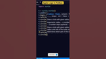 Draw Apple Logo in Python | Python Turtle Graphics | #coding #shorts #python