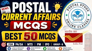 Postal Current MCQs ! Best 50 Mcqs for your upcoming exam 2026 ! #gdstopa @PostalStudy #gdstomts