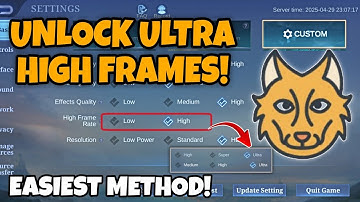 UNLOCK ULTRA HIGH FRAMES WITH THIS METHOD - MLBB TIPS & TRICKS!