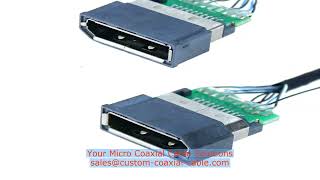 Micro Coaxial 20453-230T-03 To 20453-230T-03 LVDS Edp Cable Assembly 0.5mm Pitch Advantage from Engi