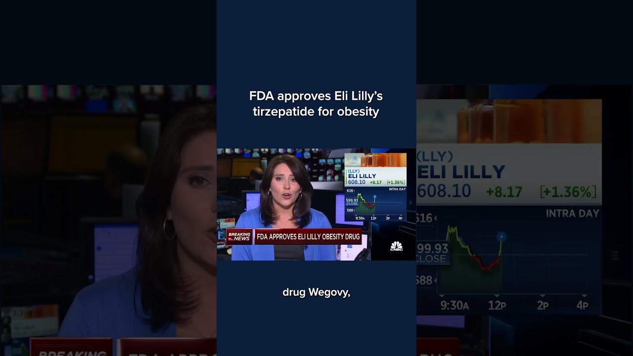 FDA approves Eli Lilly's tirzepatide drug for obesity #Shorts - YouTube