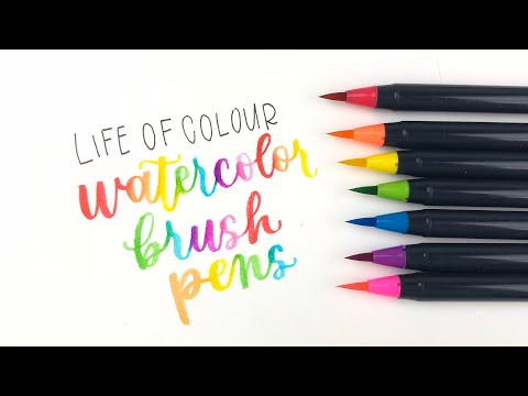 Watercolor brush pen review for watercolor lettering
