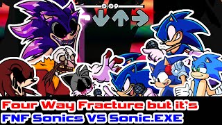 Four Way Fracture But Its Fnf Sonics Vs Sonic.exe - Friday Night Funkin