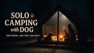 Solo Camping With Dog One Person, One Tent, One Night Alone At Remote Campsite
