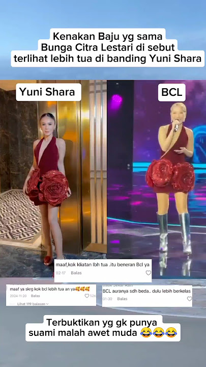 Kenakan baju yang sama Bcl disebut lebih tua dibanding dengan Yuni Shara #bcl #yunishara #shortvideo