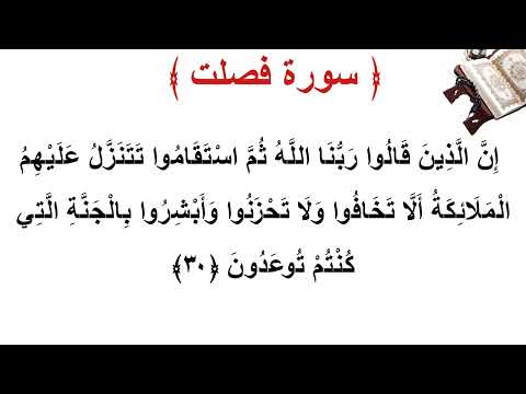 سورة فصلت الأية 30