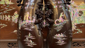 Tranh Cha Mẹ Quả Bầu Khảm Ốc LH 0965.608.392 