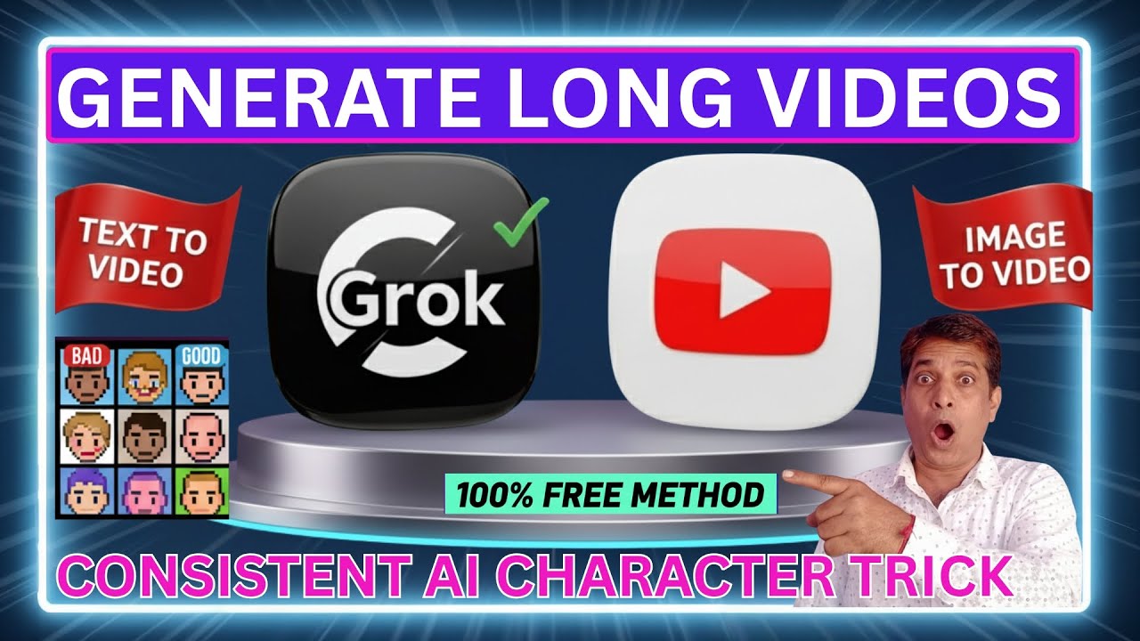 How to Make Long Videos using Grok AI | Consistent Character AI Trick ...