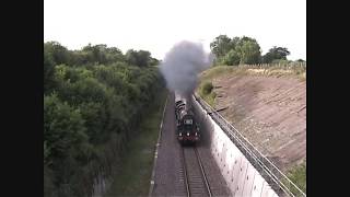 6024 King Edward I Leaving Kemble, On Its 80Th Birthday Railtour, The Royal Oak, 10.07.2010.