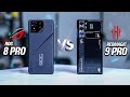 Asus rog 8 pro vs red magic 9 pro the best gaming phone