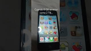 Cuando 8 GB se veian como 2 TB.... #nostalgia #ipodtouch #games #shorts