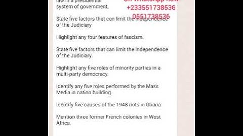 WASSCE 2023 DITTO DITTO QUESTION AND ANSWERS