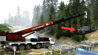 Spintires Mudrunner - Volat Mzkt 790200 Mobile Crane 10X10 Offroad Lifting Hummer H1 4X4