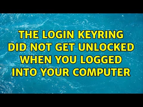 Ubuntu: The login keyring did not get unlocked when you logged into your computer