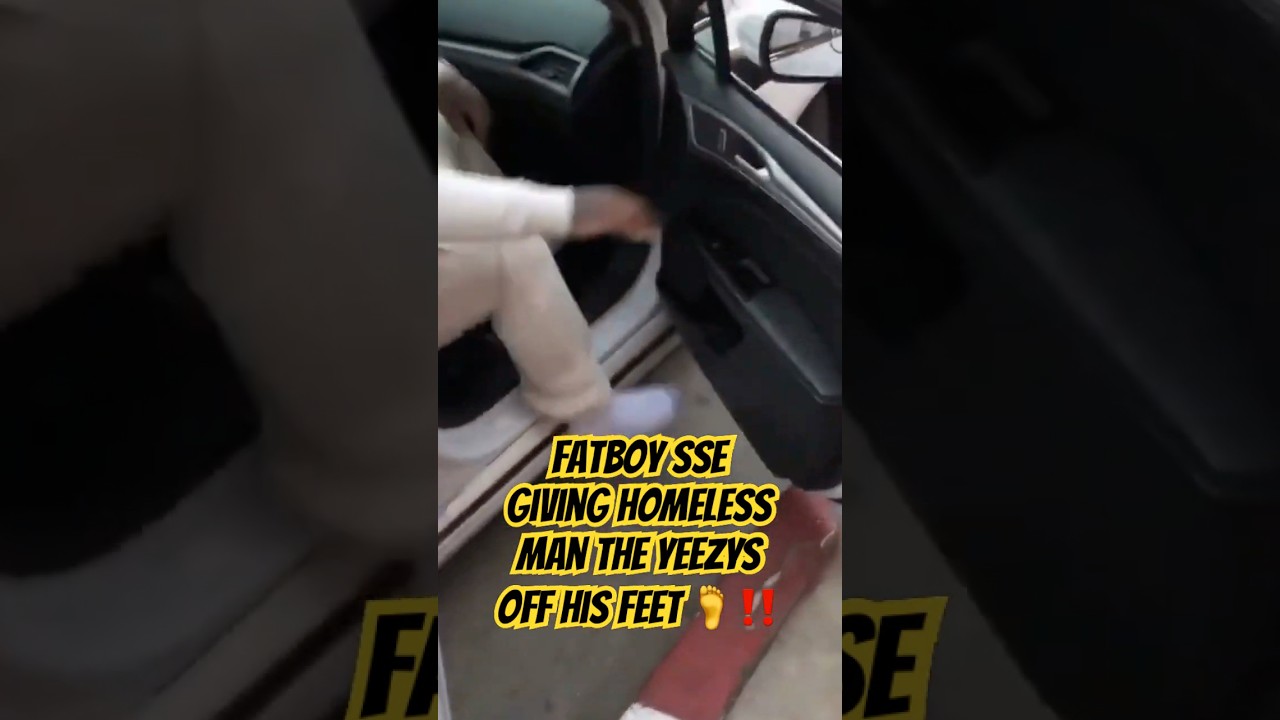 Fatboy SSE Giving Homeless Man Yeezys Off His Foot‼️