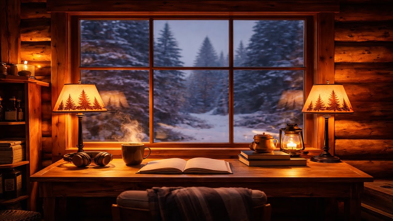 cozy cabin lofi for studying & deep focus (no vocals)