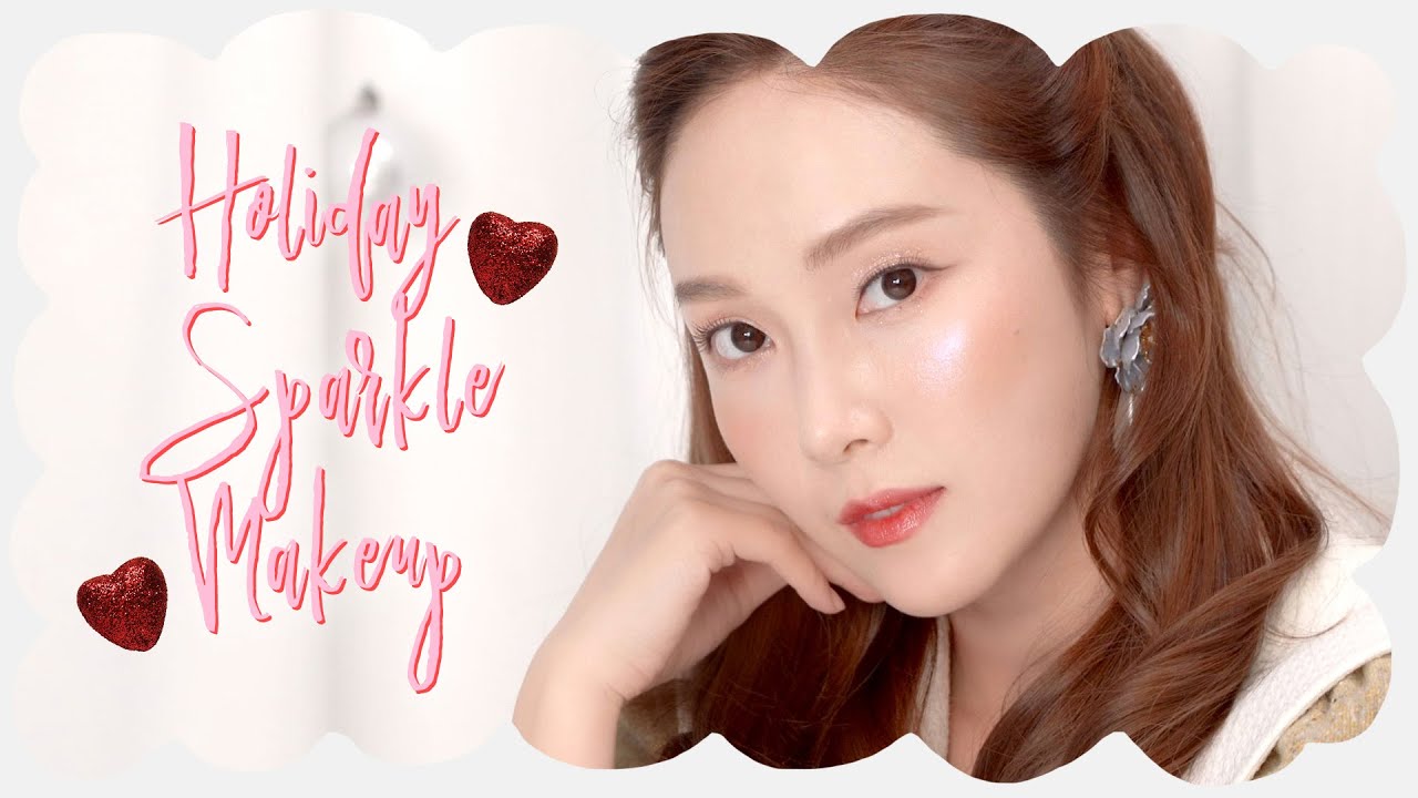 Праздничный блестящий макияж