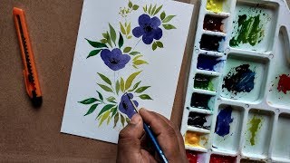 easy watercolor flower