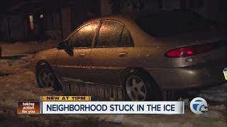 redford township roads under ice