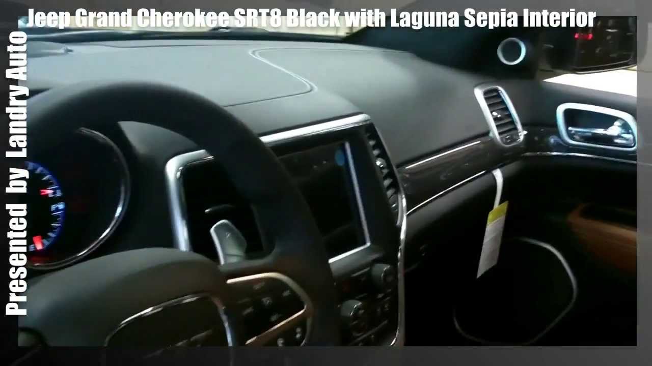2014 Black Jeep Grand Cherokee Srt8 With Laguna Leather Sepia Interior