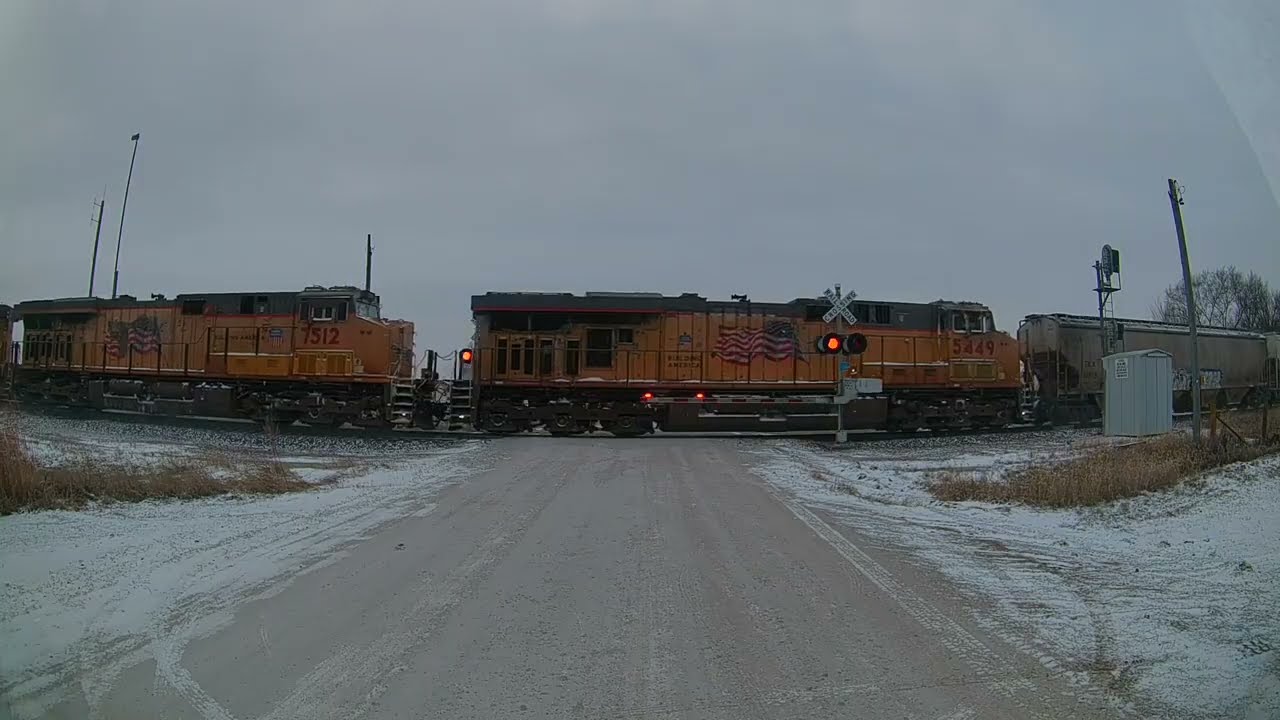Southbound UP train with 135 freight cars in Cambridge, Iowa on the Spine Line