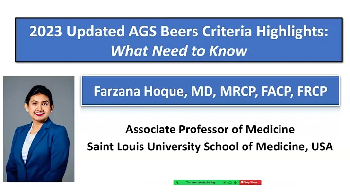 How to Choose Medicine Safely for Elderly Patients - AGS Beers Criteria 2023 Updates