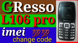 G resso L106 pro imei change Code // PTA Block L106 #viral #imei #mobile 📲