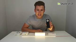 What are dual white LED strips How are they controlled