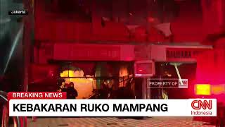 Breaking News! Kebakaran Besar Ruko Mampang, Belasan Mobil Damkar Dikerahkan