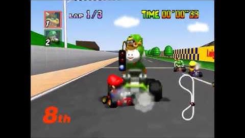 Mario Kart 64 My custom code!! (Giant fast yoshi)