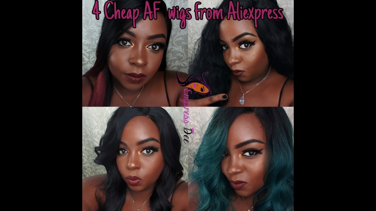 Aliexpress cheap AF synthetic wig review/ try on haul - May 2019