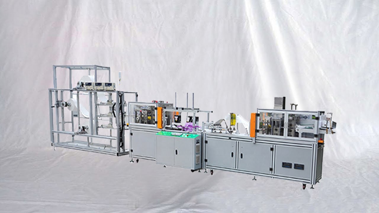 Automatic N95 face masks making machine respirator manufacturing line Máquina para hacer máscaras