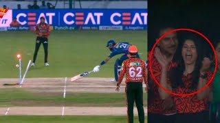 Kavya Maran Jumping And Dancing When Pat Mins With Direct Hit & Krunal Pandya Out