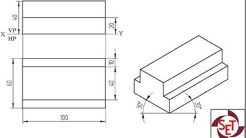 Isometric projection of rectangular blocks using Solid edge