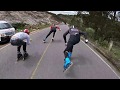 Cuartos de Final campeonato nacional de Inline Downhill (ToFo cam) en Sibaté, Colombia