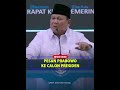 PESAN PRABOWO ke Calon Presiden : Selamat, Jangan Anggap Pekerjaan Enak